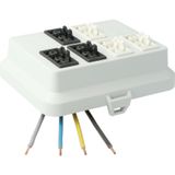 AK2-W8 Cover, 6x3p (3+3 switched) Wieland, light grey