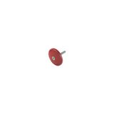 Technopolymer release button for max. 15 mm wall thickness, supplied with screw