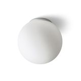 BOLLY 26 ceiling opal-colored glass/chrome 230V LED E27 15W IP44