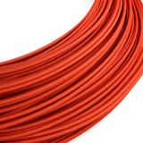 Extra Low Voltage power cable coated in silk effect fabric Red RM09