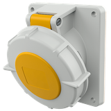 Panel mounted recept., 16A4p4h110V, IP67