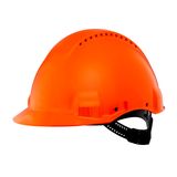 3M™ Hard Hat, Uvicator, Pinlock, Ventilated, Plastic Sweatband, Orange