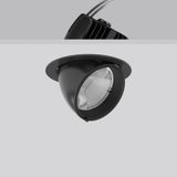 GOLAS maxi, 22 W, 1950 lm, 930, black, on/off Recessed projectors, D 1
