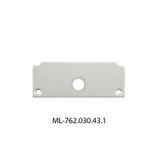 End cap with hole for AF, silver color, 1pc