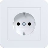 SCHUKO wall socket with cover, Safety Plus, plug-in class C.1 with size