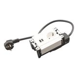 Multilink 4 modules white equipped with 1 socket 2P+T SCH + 1 USB A+C + 2M cord