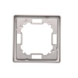 Double two way switch with LED indicator light without pictogram, (module), 10AX, Screw, Silver matt, metalic