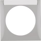 Integro Flow Frame, 1-Gang with Labelling Field, Grey Glossy