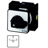 T3-1-8210/E Changeoverswitches, T3, 32 A, flush mounting, 1 contact unit(s), Contacts: 2, 60 °, maintained, With 0 (Off) position, 1-0-2, Design number 8210