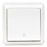 Push button, NO, screw clamps, VISIO IP20, white