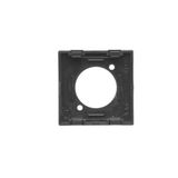 IP44 single socket outlet with frame seal - transparent flap, 16A, white