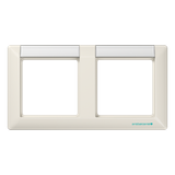 cover frame ABAS a.white m.tekstv.2-vdg.hor.