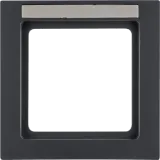 Frame, 1-fold low for channels, Berker Q.9, anthracite velvet