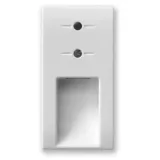 Step marker with white LED, Domus S44, RAL 9010 colour, multi-voltage - glossy finish - 1 Mod.