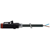 Valve plug MDC06-2s short LED with cable PUR 2x0.75 bk UL/CSA+drag ch.