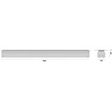 STRIP SQ INGR.L1050 FLUSH-MOUNTED BOX (1094mm)