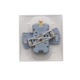 Single break push button with pictogras, 10AX, light gray matt