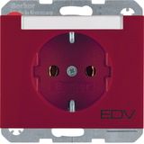 SCHUKO soc. out. "EDV" imprint, K.1, red glossy