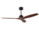 Fan Stem Evo ø1220mm Black with Dark Wood Blades Madera Oscura LED