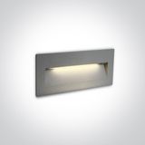 GREY WALL RECESSED 6W CCTV IP65 DARK LIGHT 230V