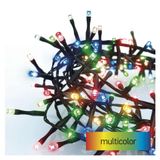 LED Christmas chain – hedgehog, 12 m, outdoor and indoor, multicolour, timer