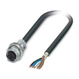 SACCBP-FS-5CON-M16/1,0-PUR SCO - Device connector, rear mounting