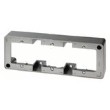 Frame 3gang surface-mtd, surface-mtd, ant. velvety, lacq.