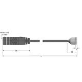 Actuator and sensor cable Connection Cable   BKWM14-E03-5/S90