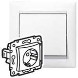 PRISE 2P+T SCHUKO A VIS BLANC