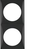 Integro Flow Frame, 2-Gang Black Glossy