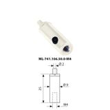 Adjustable suspension cable holder M4x5H, nickel-plated brass