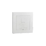 MODULAR OUTLET 3X KEYSTONE WHITE 6-PACK