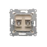 Single button for switches and push buttons, matt aluminum