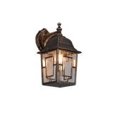 Volturno wall lamp E27 antique rust lantern downwards