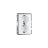 OUTLET FLUSH MOUNTED SPLIT SOCKET 1,5 BOX WHITE 6-PACK