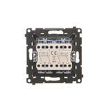 Double equipontential socket, (module), Simon 24, IP20/IP44, antibacterial white