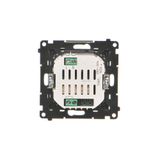 Single socket outlet without earthing, with shutters, (module), Simon 24, IP20, 16A, graphite mat
