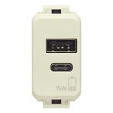 A+C-USB supply unit 5V 3A 15W 1M