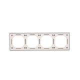 Double 2-pole switch, (module), 16AX, Screw, Gold matt, metalic