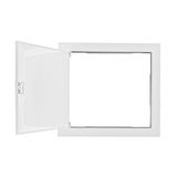 Plastic frame for BK085, 1-row, IP40, white door