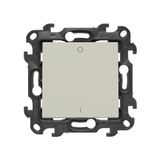 SOON ON SALE, Double switch with LED indicator light, (module), Simon 24, IP20/IP44, 10AX, cashmere