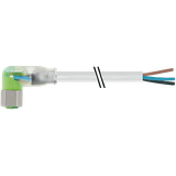 M8 female 90° A-cod. with cable LED F&B PVC 3x0.25 gy UL/CSA 7.5m