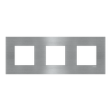 Frame 3-gang / 2+2+2-modules - ABB logo - S - Stainless Steel
