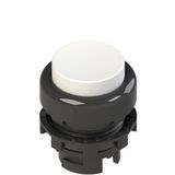 Spring-return white projecting pushbutton