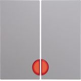 Rocker 2gang, redlens , S.1/B.3/B.7, p. white glossy