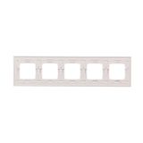 Double two-way switch with indicator light, LED not replaceable Color: blue, (module), 10AX, Screw, black matt