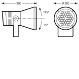 Floodlight / Projectors Faciella 20 Lens Anthracite around ET 41W 3800lm rotationally sym. narrow (RE) IP65 IK06 4 SDCM