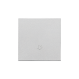 Single button for switches and push buttons, matt aluminum