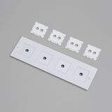 4G WALL PLATE / HORIZONTAL / WITH INFILLS / WITHOUT LOGO / WHITE