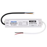 Power supply 80W, DC12V/6.67A, IP67, aluminum design
